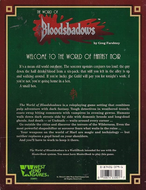 The World of Bloodshadows (B-Grade) (Genbrug)